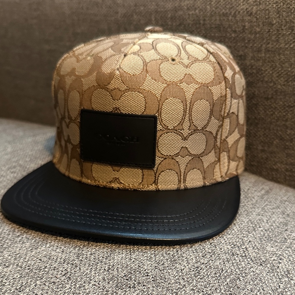 Coach Tan and Black Logo Cap - Picture 5 of 7